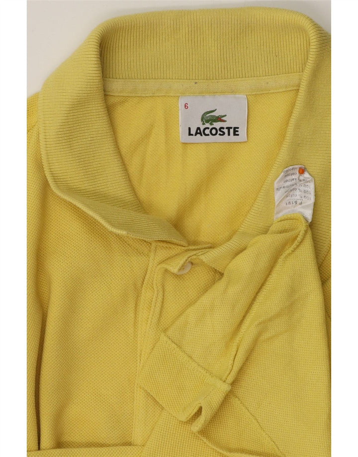 LACOSTE Mens Polo Shirt Size 6 XL Yellow Cotton Vintage Lacoste and Second-Hand Lacoste from Messina Hembry 