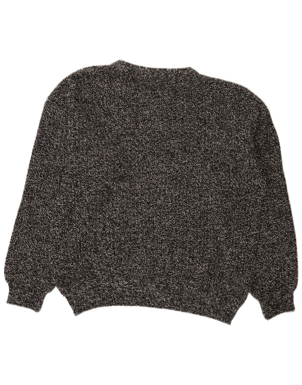 Vintage Mens Crew Neck Jumper Sweater UK 38/40 Medium Grey Flecked