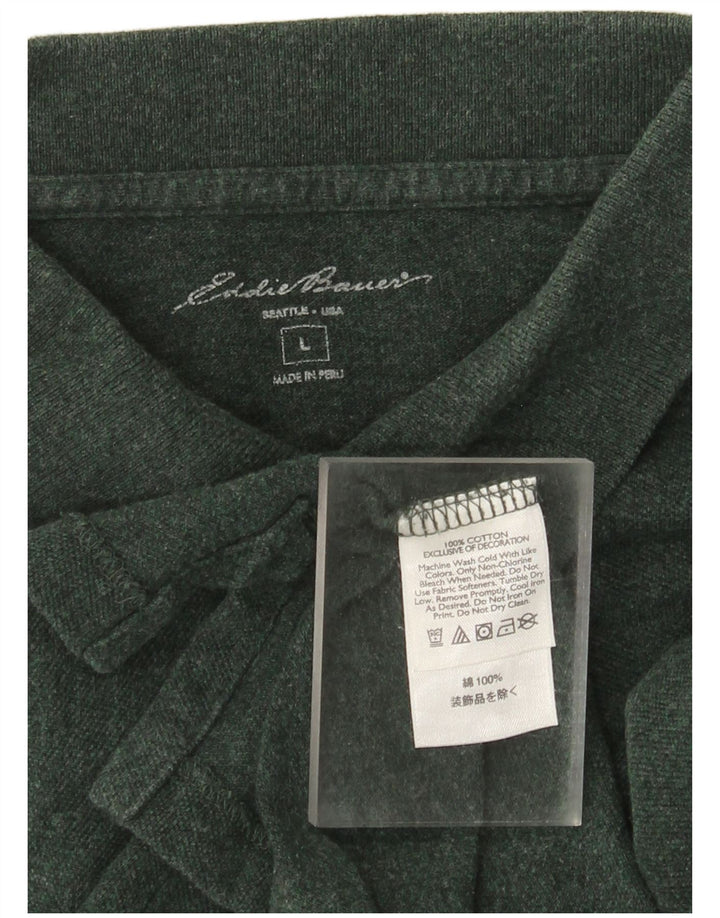 Ανδρικό πουκάμισο πόλο Eddie Bauer, μεγάλο πράσινο βαμβακερό