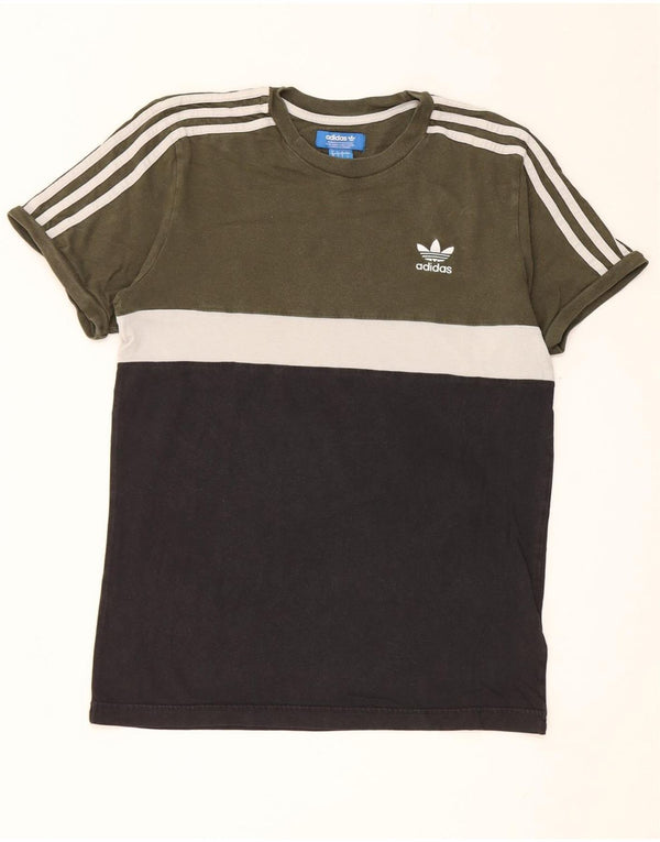 Ανδρικό T-Shirt Adidas Top Small Green Colourblock Βαμβακερό