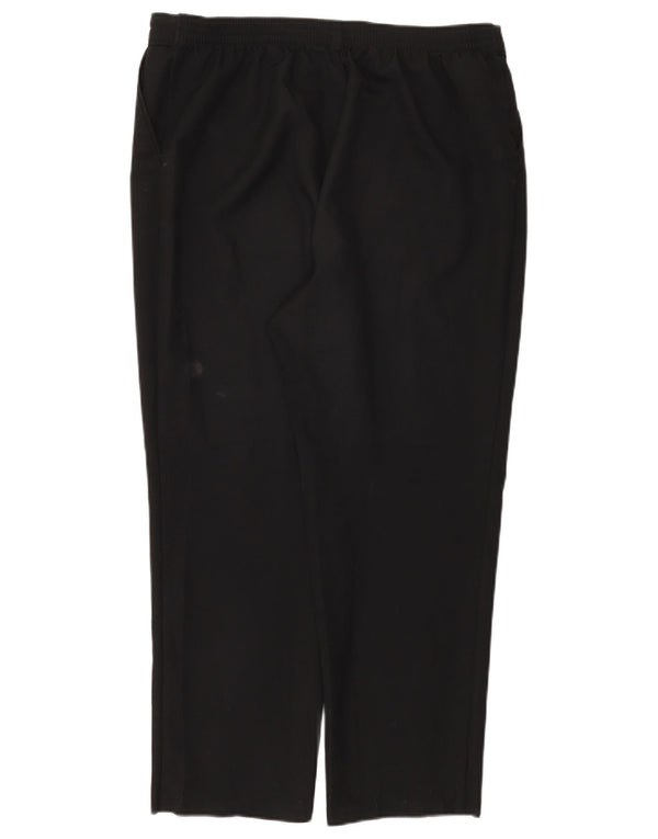 Marks & Spencer Womens Straight Cropped Trousers UK 16 Large W36 L26 Black