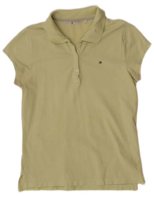 Tommy Hilfiger Γυναικείο Πόλο Μπλουζάκι UK 14 Μεγάλο πράσινο βαμβακερό