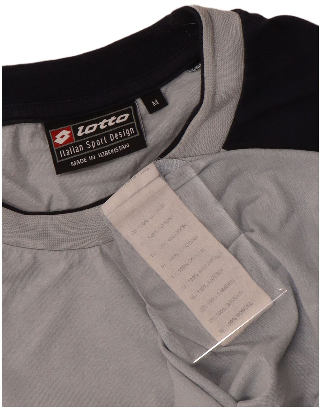 Ανδρικό γραφικό μπλουζάκι Lotto Top Medium Grey Colourblock Βαμβακερό