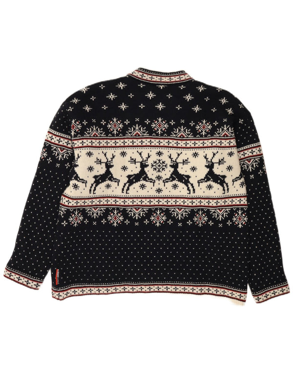 F.LLI Campagnolo Ανδρικό πουλόβερ με λαιμόκοψη 2XL Navy Blue Christmas