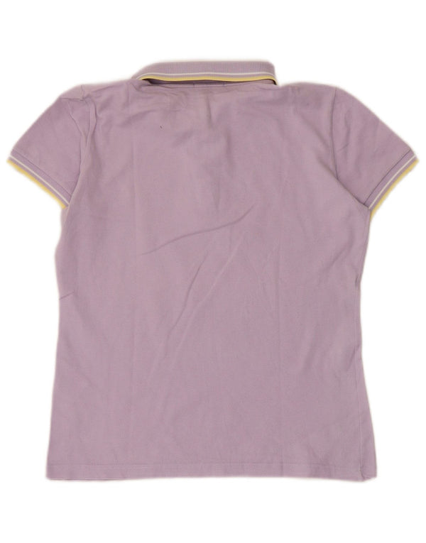 Fred Perry γυναικείο μπλουζάκι πόλο UK 12 μεσαίο μωβ ριγέ βαμβακερό