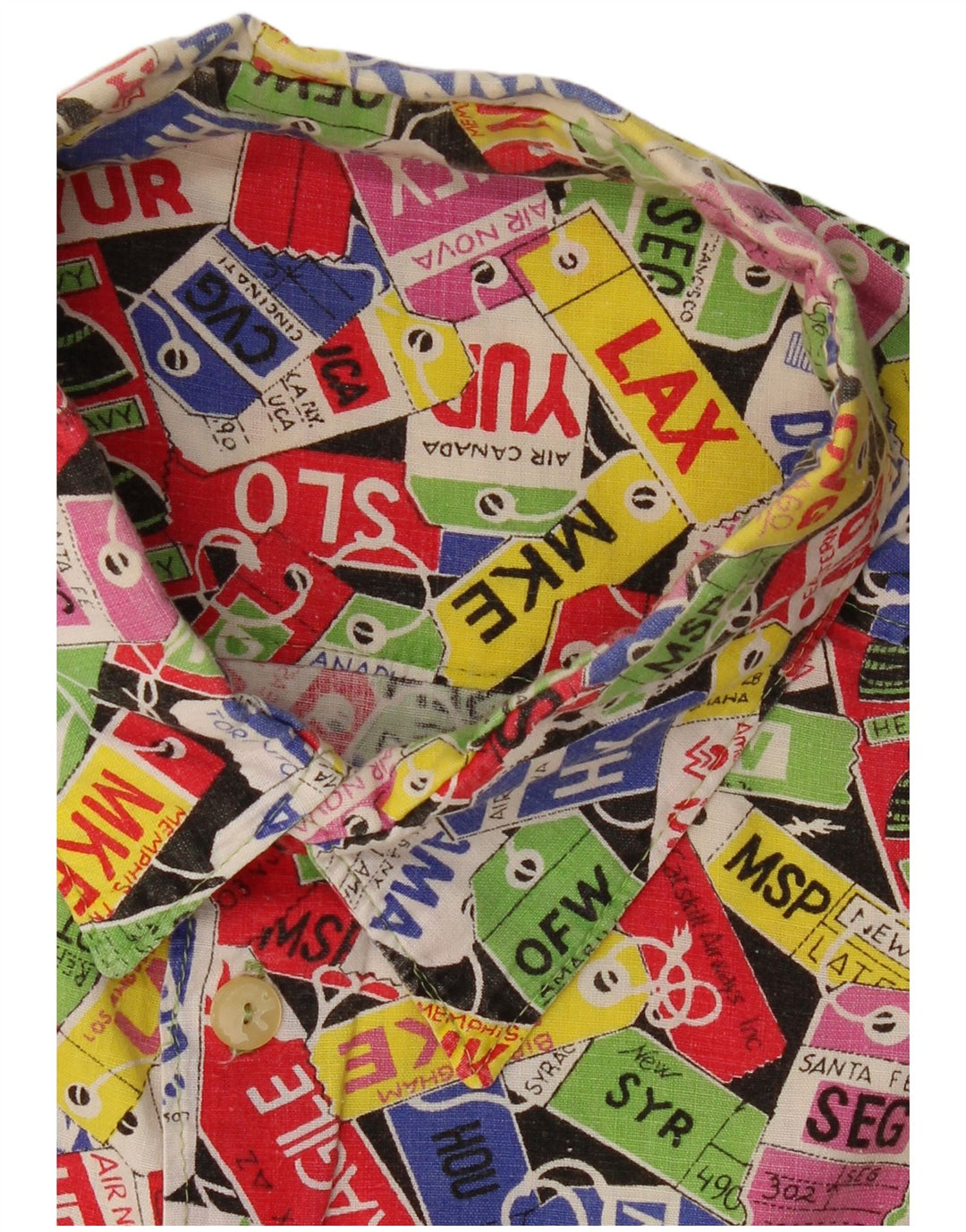 Ανδρικό κοντομάνικο πουκάμισο 2XL Abstract Pattern πολύχρωμο VINTAGE