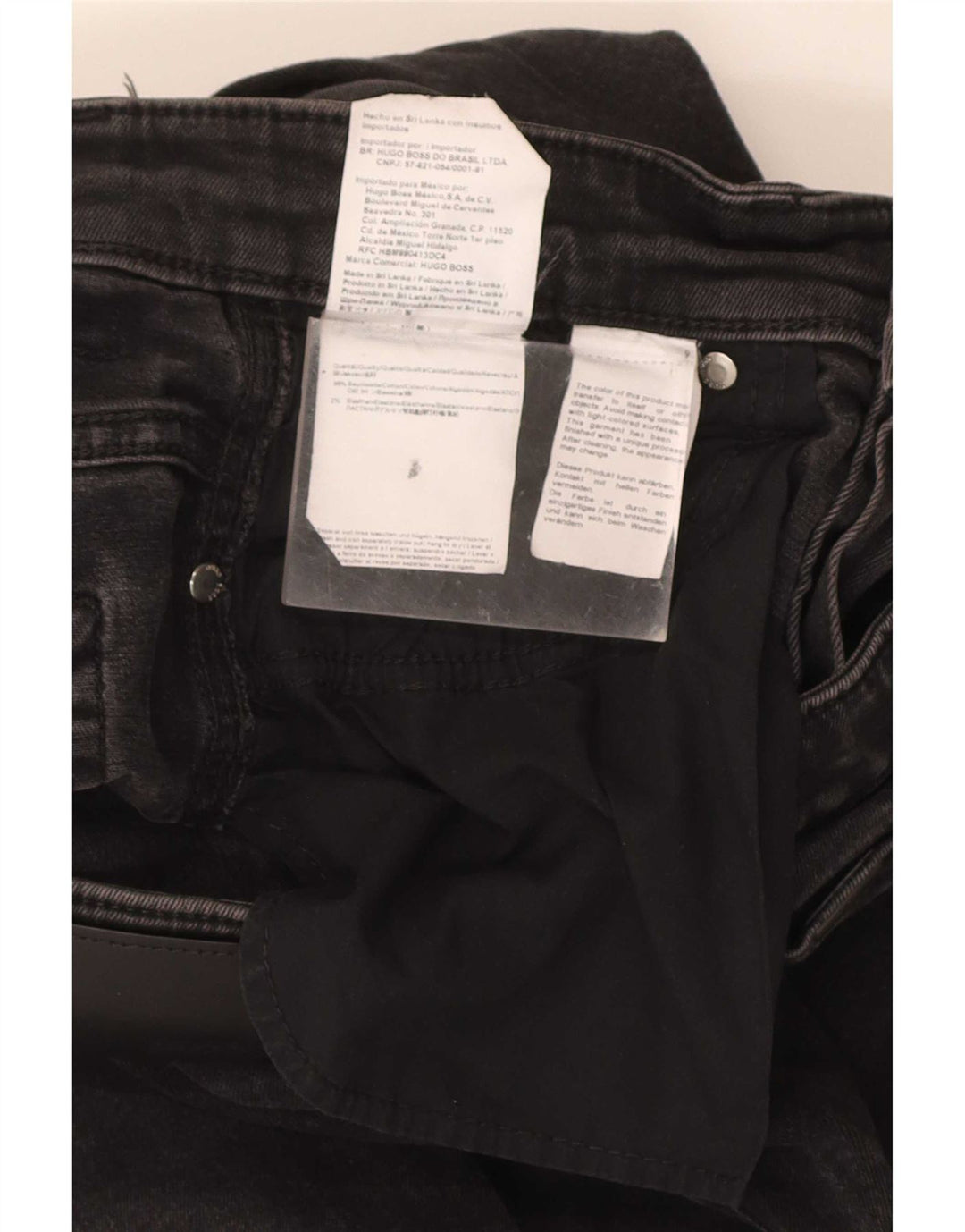 Ανδρικό τζιν Hugo Boss Slim W30 L31 Μαύρο βαμβακερό
