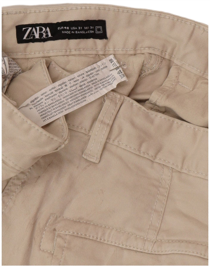 Zara Ανδρικό σορτς Cargo EU 40 Medium W31 Μπεζ βαμβακερό