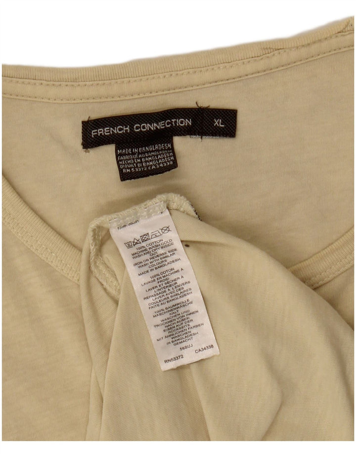 Ανδρικό T-Shirt French Connection Top XL Beige Cotton