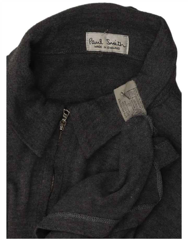 Paul Smith Ανδρικό πουκάμισο Polo με φερμουάρ 2XL Γκρι Πολυεστέρας