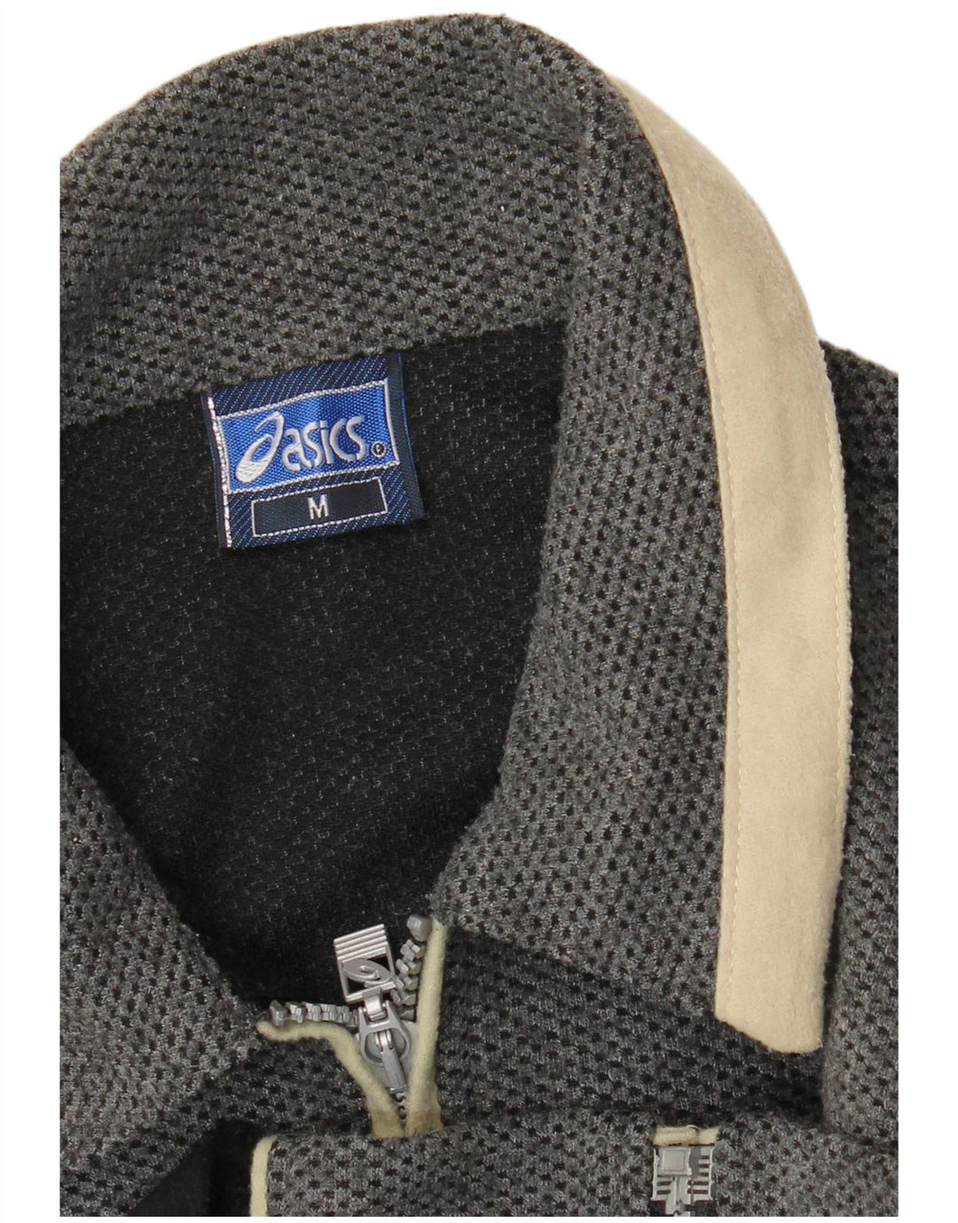 Ανδρική αθλητική φόρμα ASICS Μπουφάν μεσαίου γκρι Colourblock