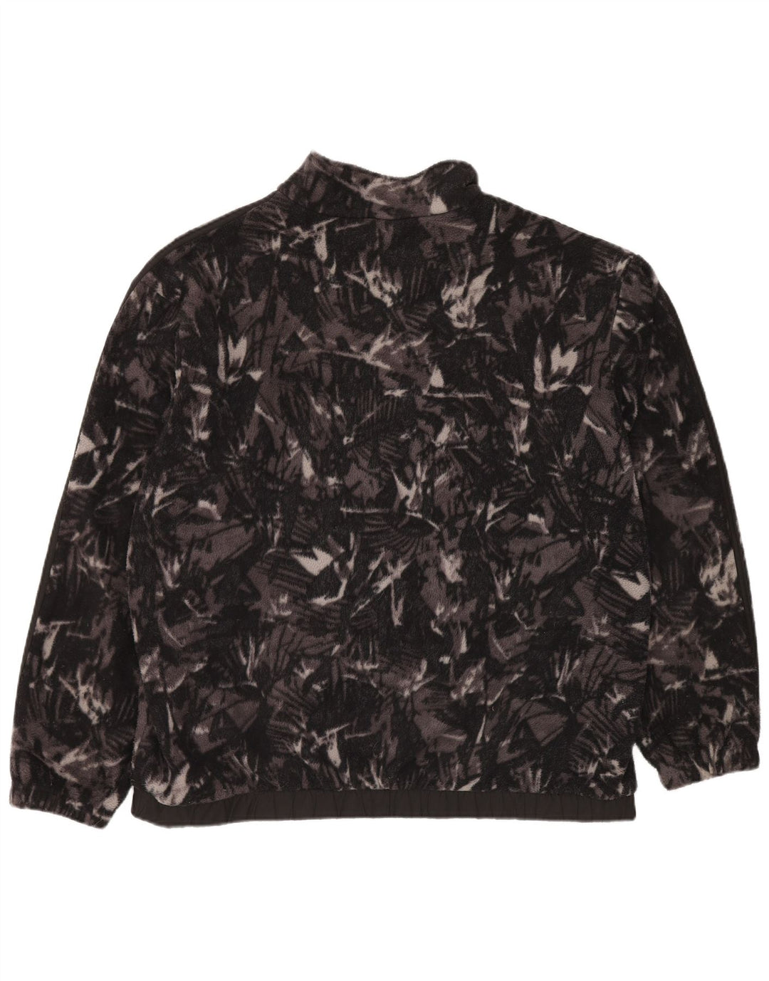 Ανδρικό μπουφάν ADIDAS αφηρημένο μοτίβο φλις φλις UK 42 XL Γκρι