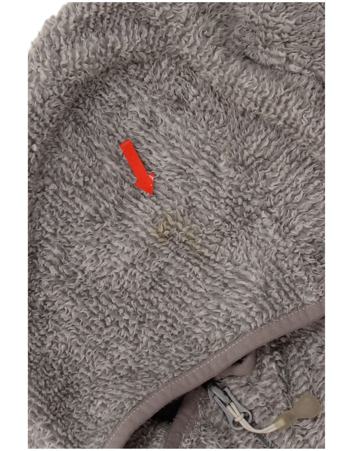 Jack Wolfskin γυναικείο φλις μπουφάν με κουκούλα UK 12 μεσαίο γκρι πολυεστέρας