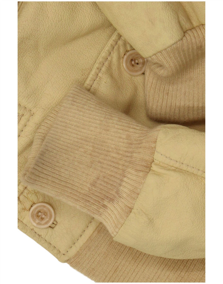 Vintage Ανδρικό Δερμάτινο Μπουφάν IT 50 Large Yellow Leather