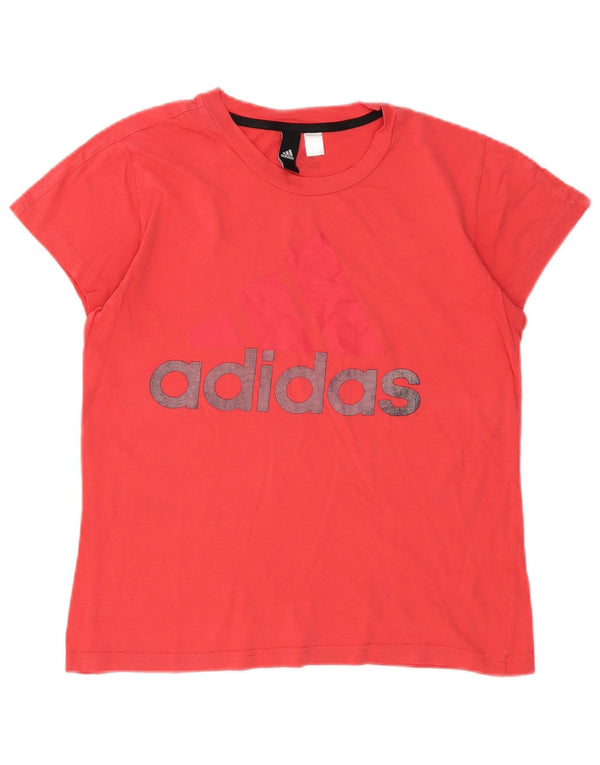 Γυναικείο γραφικό T-Shirt Adidas Top UK 14 Medium Red