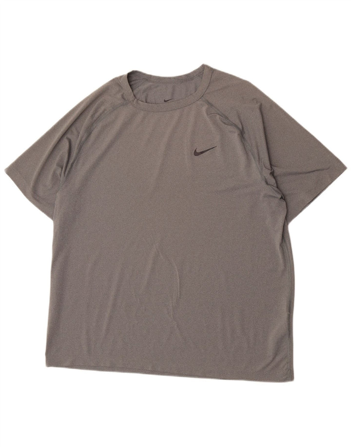 Ανδρικό μπλουζάκι Nike Dri Fit Top Large Grey Polyester