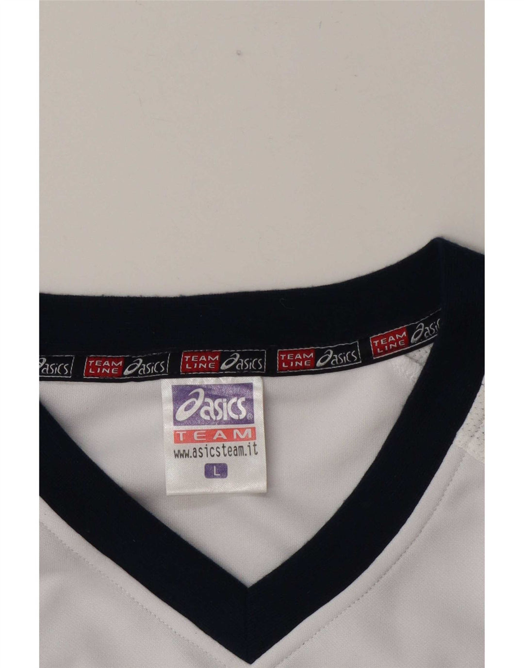 Ανδρικό γραφικό μπλουζάκι Asics Top Large White Colorblock Πολυεστέρας