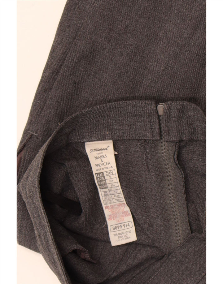 Marks & Spencer Girls A-Line φούστα 11-12 ετών W23 Grey Polyester