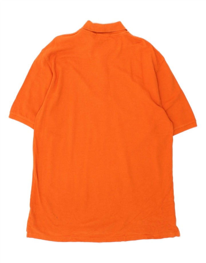 J. CREW Mens Polo Shirt Large Orange Cotton Vintage J. Crew and Second-Hand J. Crew from Messina Hembry 