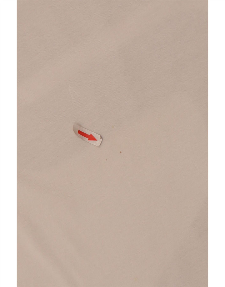 Fila Ανδρικό γραφικό T-Shirt Top Μικρό λευκό ριγέ βαμβακερό
