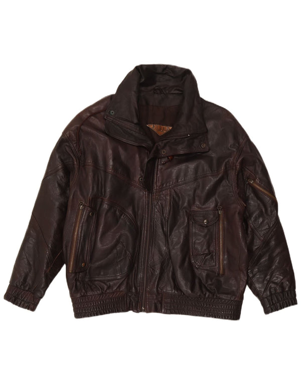 Milan Ανδρικό Δερμάτινο Μπουφάν UK 40 Large Brown