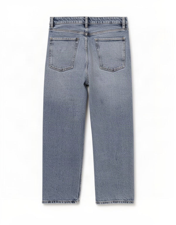 Γυναικεία ίσια τζιν Marks & Spencer UK 12 Medium W30 L23 Blue Cotton