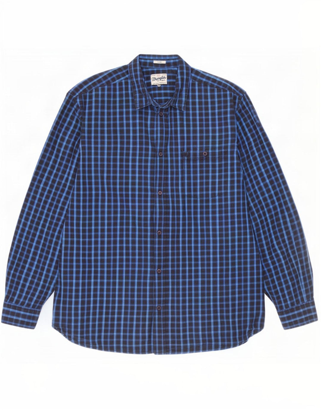 Ανδρικό πουκάμισο Wrangler Regular Fit 3XL Μπλε βαμβακερό