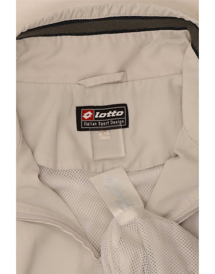 Ανδρική φόρμα Lotto Top Jacket XL Λευκό ριγέ πολυεστέρα