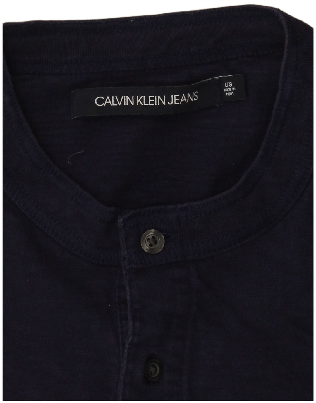 Calvin Klein Jeans Ανδρικό T-Shirt Top Large Navy Blue