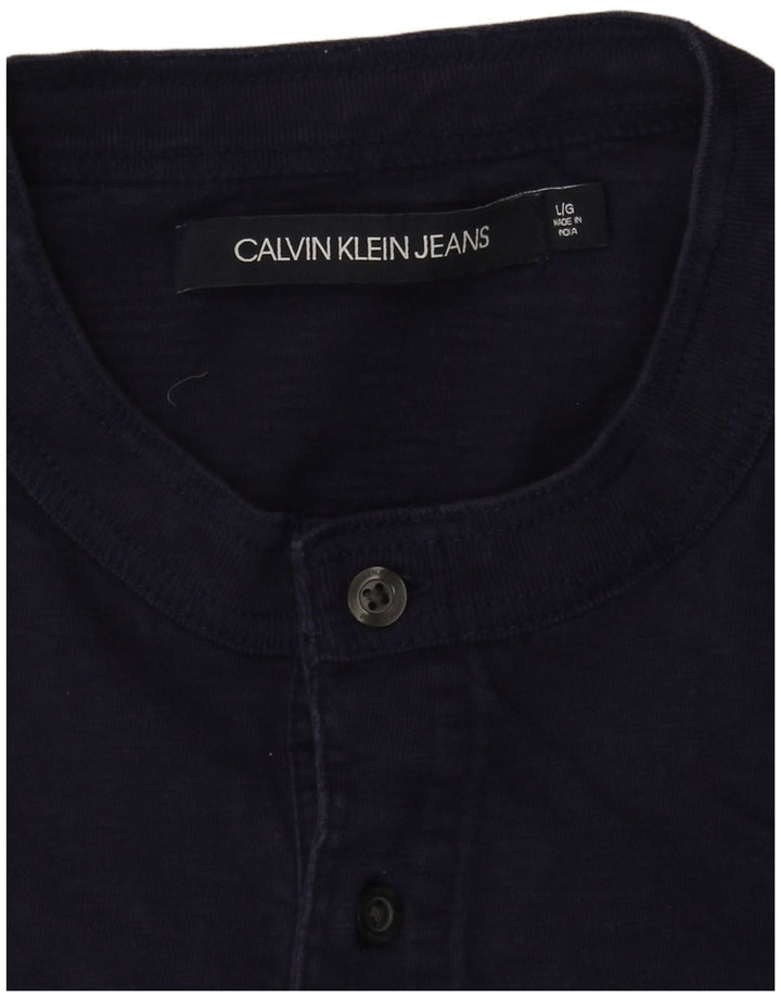 Calvin Klein Jeans Ανδρικό T-Shirt Top Large Navy Blue