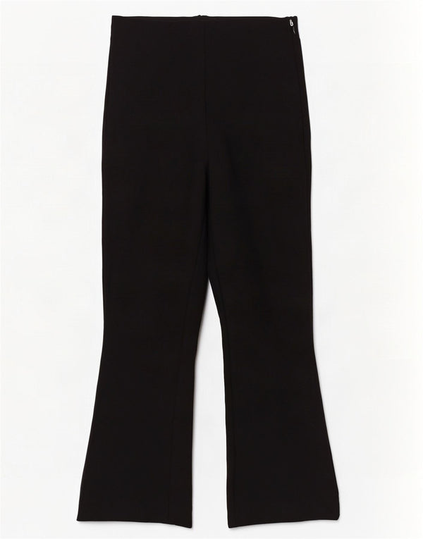 Zara Γυναικείο Bootcut Cropped Παντελόνι Small W26 L26 Black Viscose