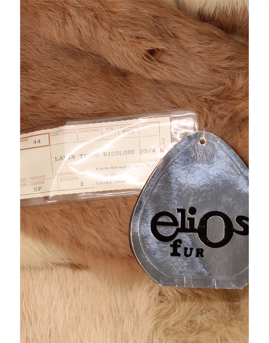 Elios Γυναικείο Υπερμεγέθη Γούνινο Παλτό IT 44 Μέτριο Μπεζ Χρώμα Κουνέλι Γούνα