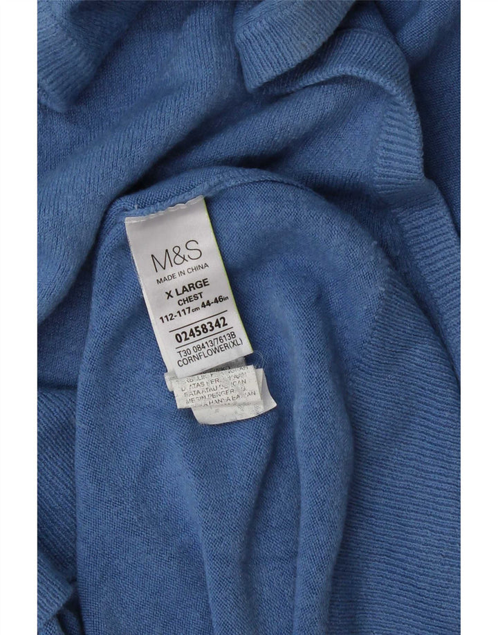 Marks & Spencer Ανδρικό γιλέκο Tank Top XL Blue Acrylic