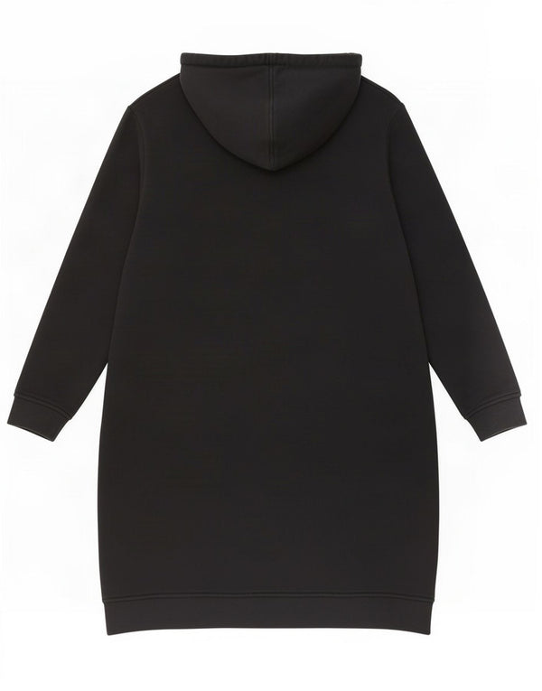 Γυναικείο μακρυμάνικο φόρεμα με κουκούλα Marks & Spencer UK 18 XL μαύρο βαμβακερό