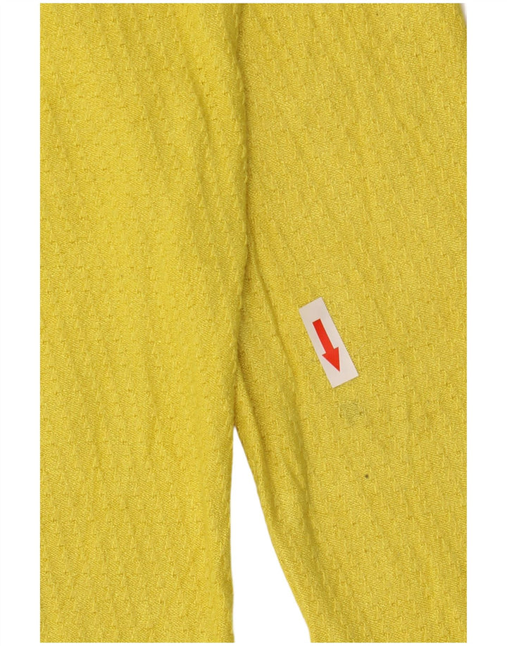 Zara Γυναικείο πουλόβερ με λαιμόκοψη UK 12 Medium Yellow