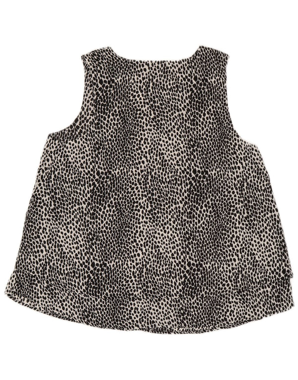 Γυναικεία αμάνικη μπλούζα Marks & Spencer Top 10 Small White Animal Print