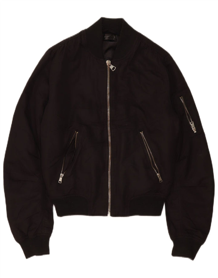 Topshop Γυναικείο Oversized Bomber Jacket UK 6 XS μαύρο πολυεστέρα