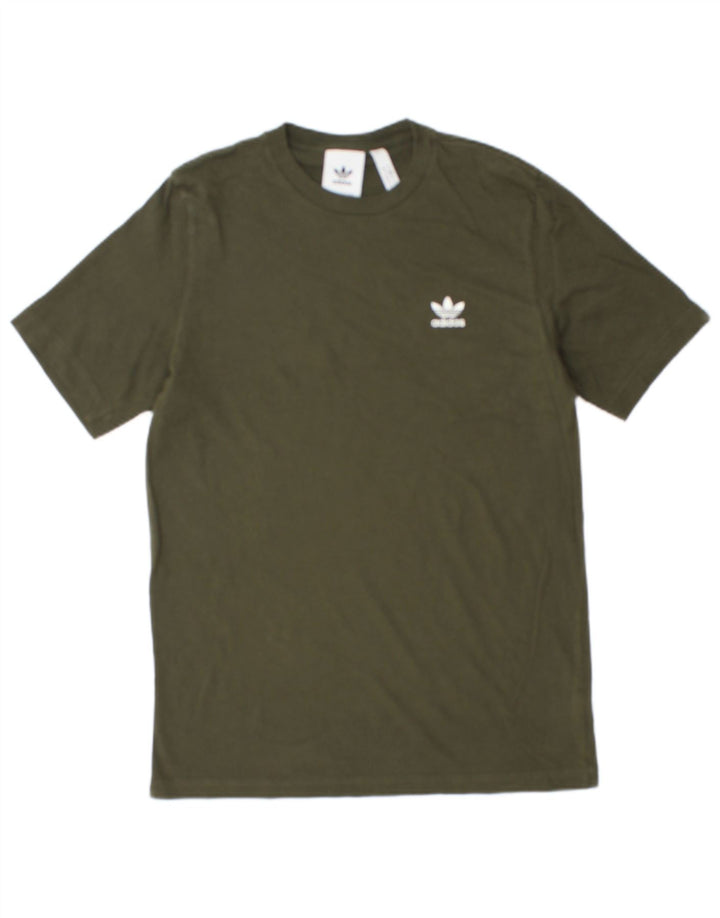 ADIDAS Mens T-Shirt Top Small Khaki Cotton