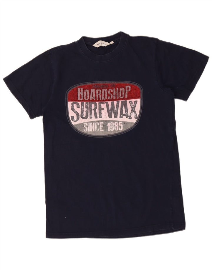 KANGAROO POO Mens Graphic T-Shirt Top Small Navy Blue Cotton