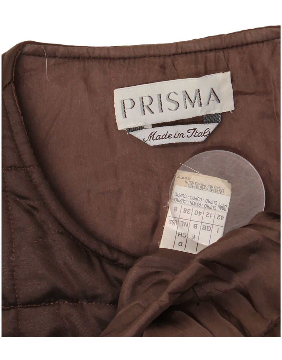 Prisma Γυναικεία padded Gilet UK 12 Medium Brown Acetate