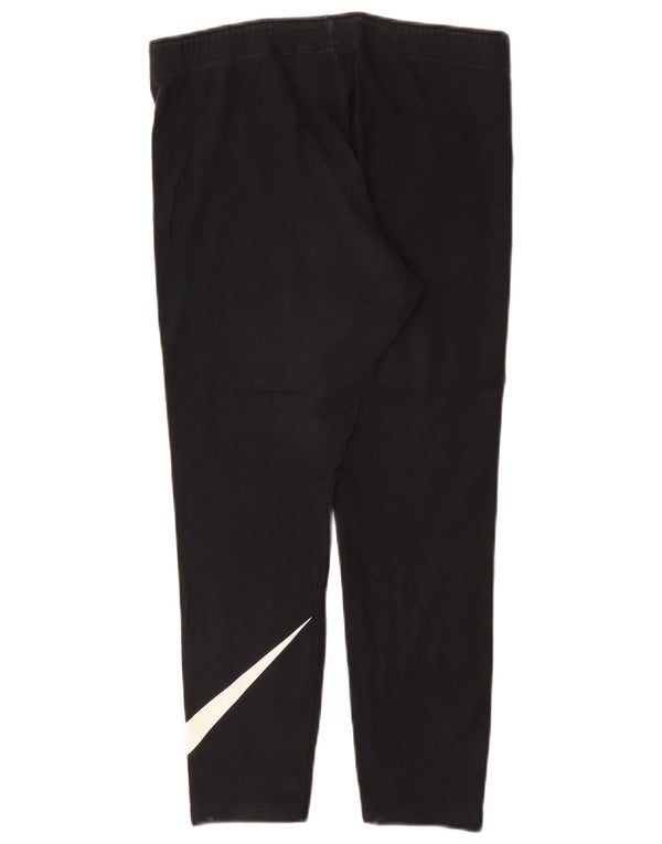 Γυναικεία γραφικά κολάν Nike UK 16 Large μαύρα βαμβακερά