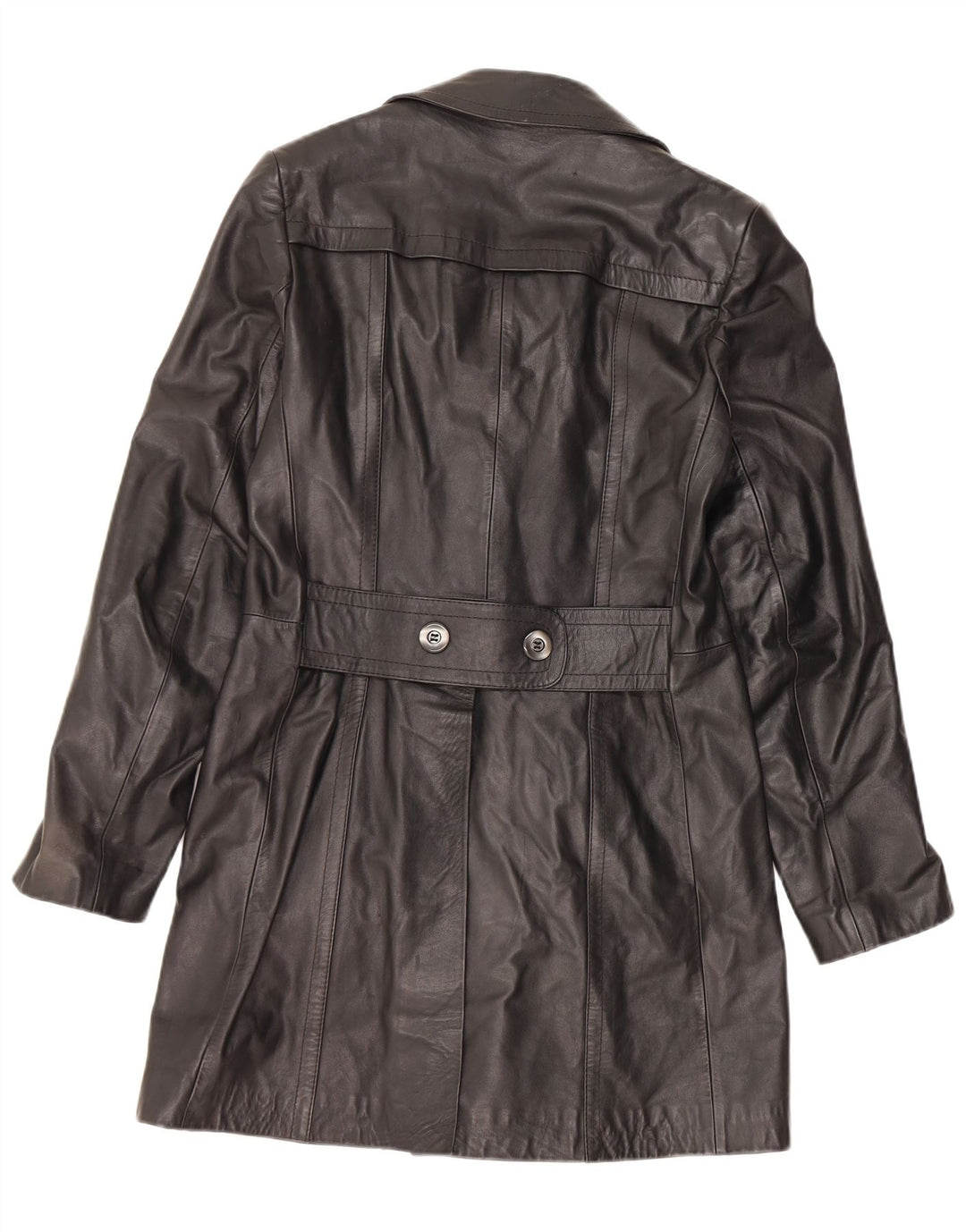 VINTAGE Ανδρικό Δερμάτινο Παλτό IT 48 Medium Black Leather