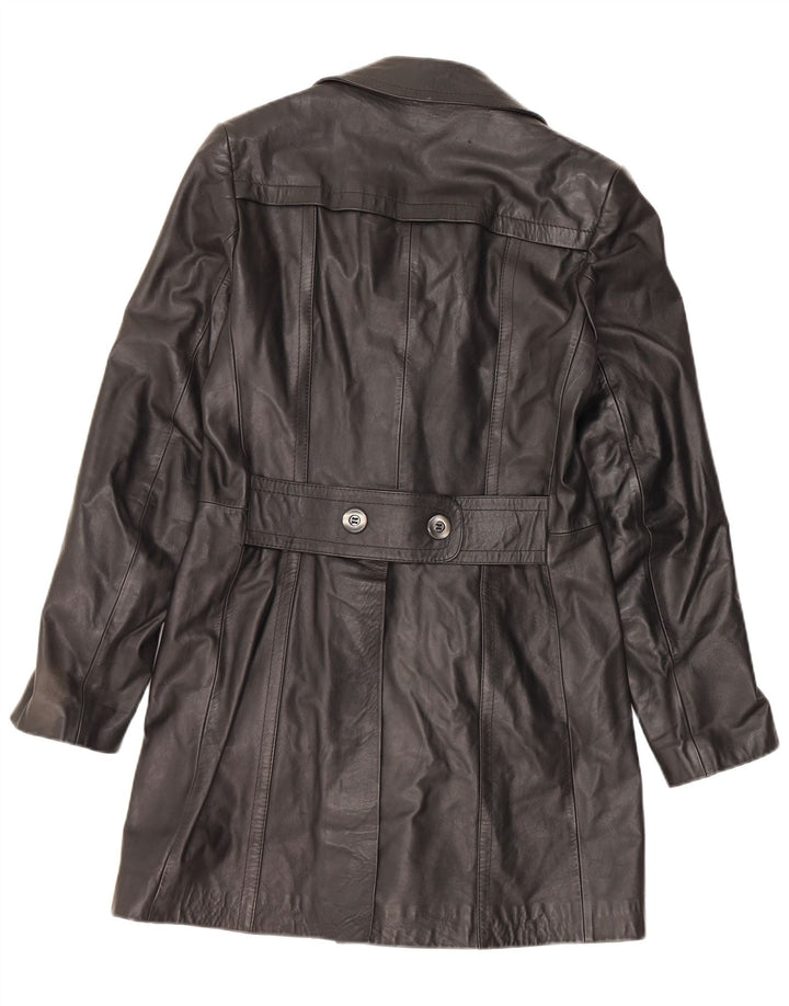 VINTAGE Ανδρικό Δερμάτινο Παλτό IT 48 Medium Black Leather