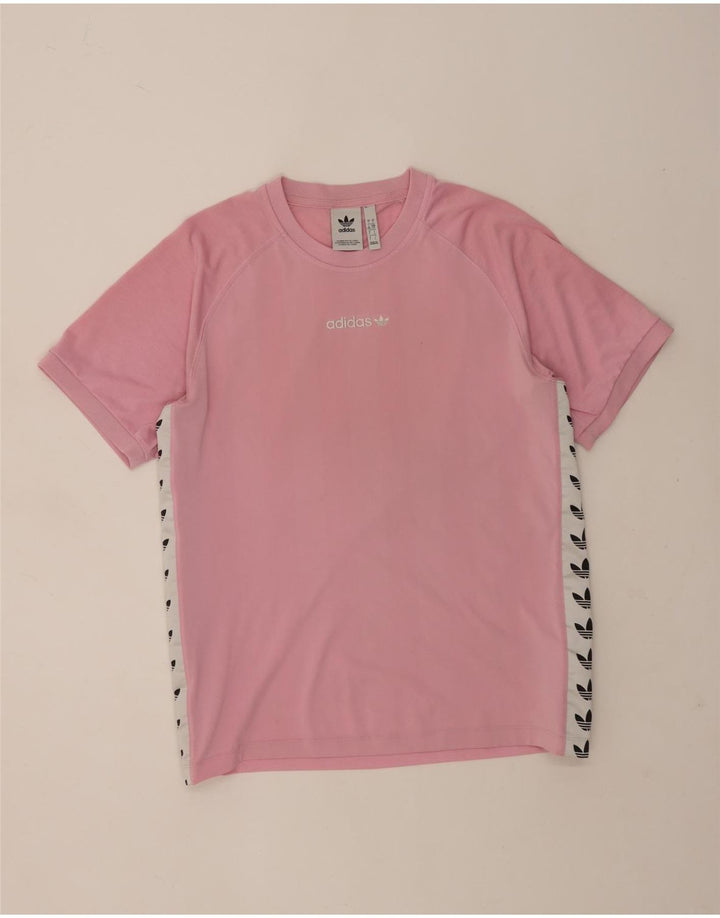 Ανδρικό γραφικό T-Shirt Adidas Top Large Pink Colourblock Πολυεστέρας
