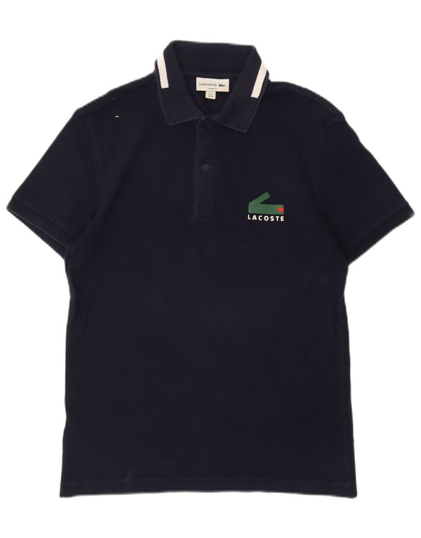 Lacoste Ανδρικό μπλουζάκι Polo Slim Fit Νούμερο 2 XS Navy Blue βαμβακερό