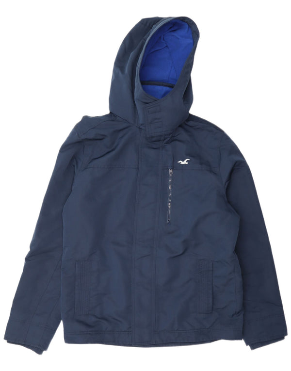 Ανδρικό μπουφάν με κουκούλα Hollister UK 40 Large Navy Blue Polyester