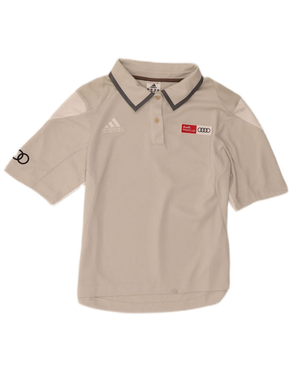 Γυναικείο πουκάμισο Adidas Graphic Polo UK 14 Medium Grey Polyester