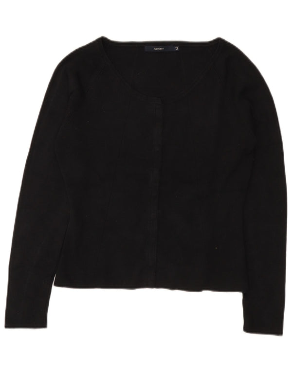 Seventy Γυναικείο πουλόβερ Crop Cardigan IT 42 Medium Black Silk