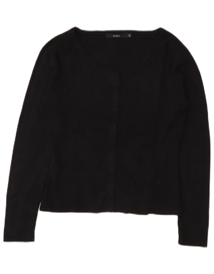 Seventy Γυναικείο πουλόβερ Crop Cardigan IT 42 Medium Black Silk