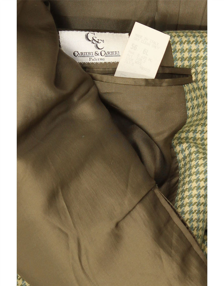 Carieri&Carieri Ανδρικό σακάκι με 2 κουμπιά σακάκι IT 56 3XL Green Houndstooth